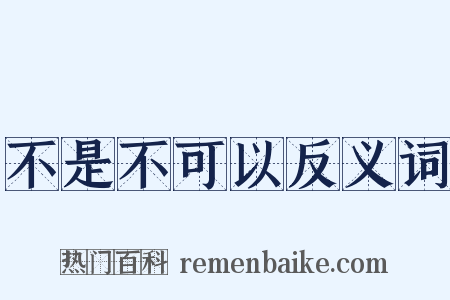 不是不可以反义词是什么意思的图片